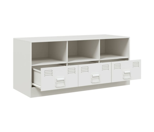 Mueble para TV de acero blanco 99x39x44 cm