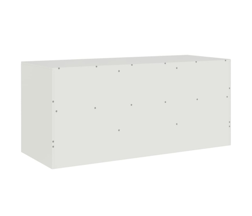 Mueble para TV de acero blanco 99x39x44 cm