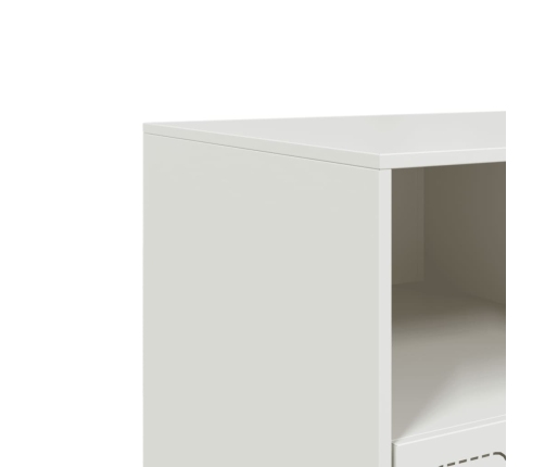 Mueble para TV de acero blanco 99x39x44 cm