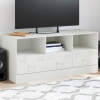 vidaXL Mueble para TV de acero blanco 99x39x44 cm