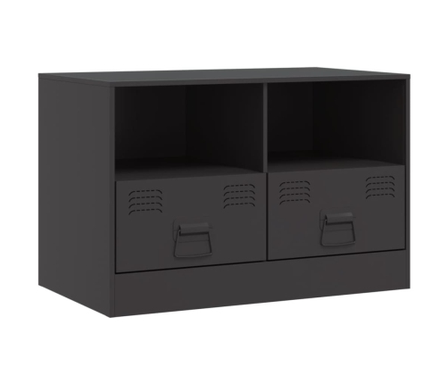 Mueble para TV de acero negro 67x39x44 cm