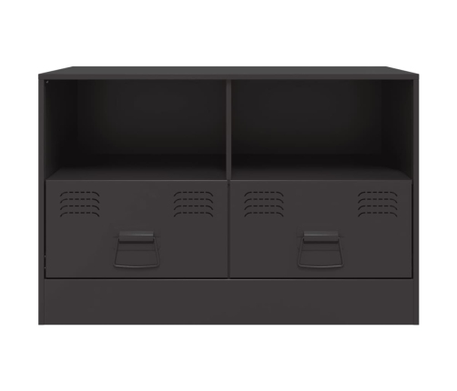 Mueble para TV de acero negro 67x39x44 cm