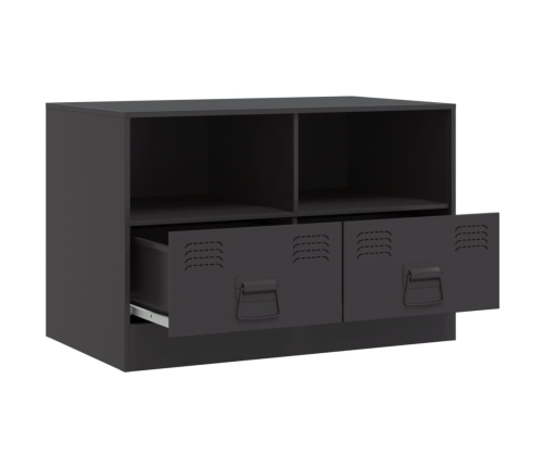 Mueble para TV de acero negro 67x39x44 cm