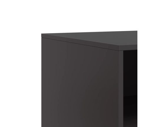 Mueble para TV de acero negro 67x39x44 cm