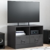 Mueble para TV de acero negro 67x39x44 cm