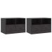 Muebles para TV 2 unidades acero negro 67x39x44 cm