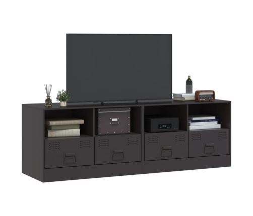 Muebles para TV 2 unidades acero negro 67x39x44 cm