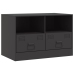 Muebles para TV 2 unidades acero negro 67x39x44 cm