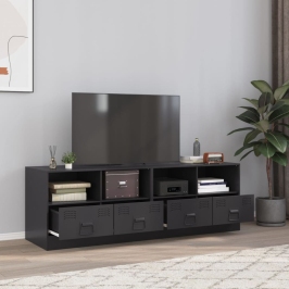 Muebles para TV 2 unidades acero negro 67x39x44 cm