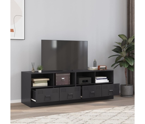 Muebles para TV 2 unidades acero negro 67x39x44 cm