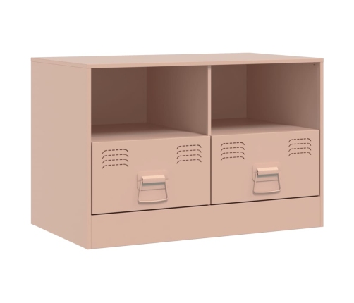 Mueble para TV de acero rosa 67x39x44 cm