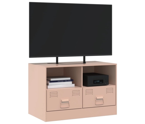 Mueble para TV de acero rosa 67x39x44 cm