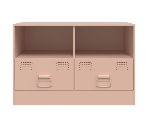 Mueble para TV de acero rosa 67x39x44 cm