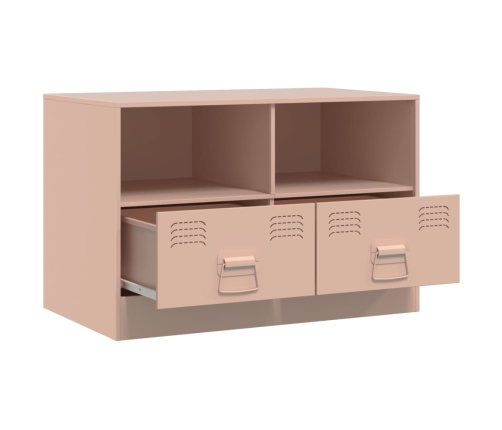 Mueble para TV de acero rosa 67x39x44 cm