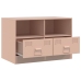 Mueble para TV de acero rosa 67x39x44 cm