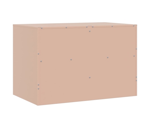 Mueble para TV de acero rosa 67x39x44 cm