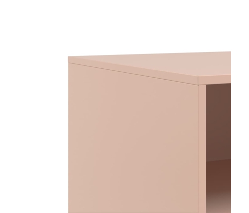 Mueble para TV de acero rosa 67x39x44 cm