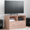 Mueble para TV de acero rosa 67x39x44 cm