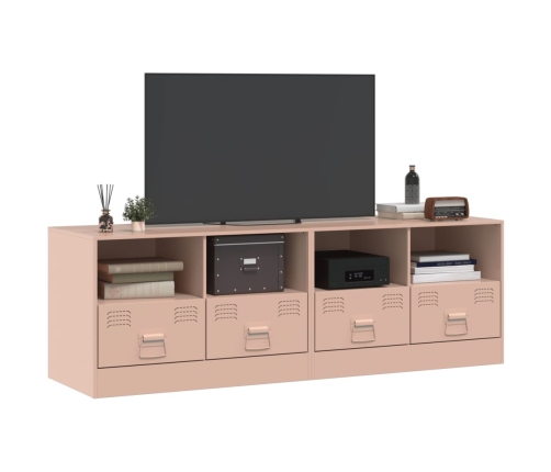 Muebles para TV 2 unidades acero rosa 67x39x44 cm