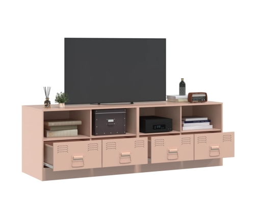 Muebles para TV 2 unidades acero rosa 67x39x44 cm