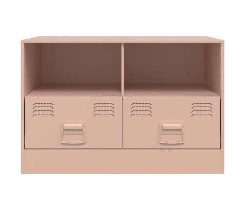 Muebles para TV 2 unidades acero rosa 67x39x44 cm