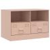 Muebles para TV 2 unidades acero rosa 67x39x44 cm