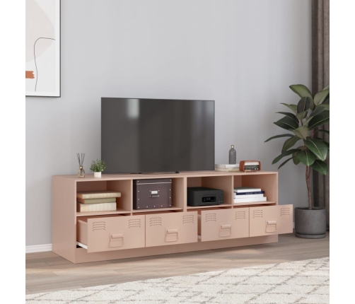 Muebles para TV 2 unidades acero rosa 67x39x44 cm