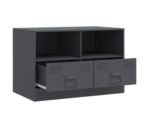 Mueble para TV de acero gris antracita 67x39x44 cm