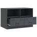 Mueble para TV de acero gris antracita 67x39x44 cm