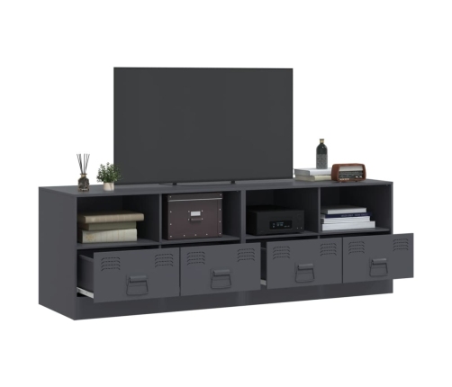 Muebles para TV 2 unidades acero gris antracita 67x39x44 cm