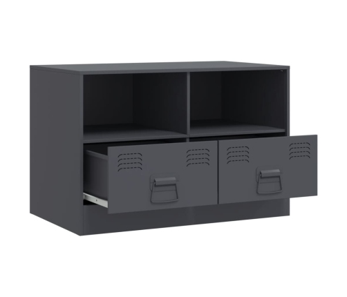 Muebles para TV 2 unidades acero gris antracita 67x39x44 cm