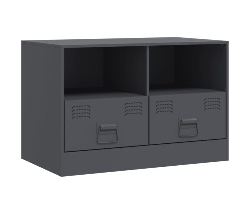 Muebles para TV 2 unidades acero gris antracita 67x39x44 cm