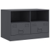 Muebles para TV 2 unidades acero gris antracita 67x39x44 cm