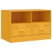 Mueble para TV de acero amarillo mostaza 67x39x44 cm