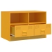 Mueble para TV de acero amarillo mostaza 67x39x44 cm