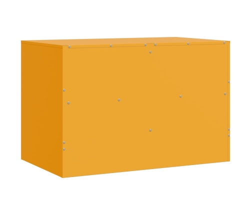 Mueble para TV de acero amarillo mostaza 67x39x44 cm