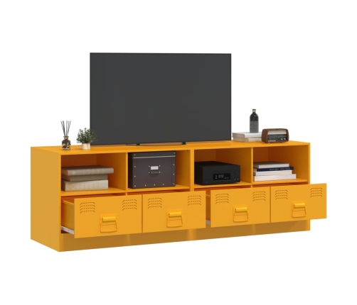 vidaXL Muebles para TV 2 unidades acero amarillo mostaza 67x39x44 cm