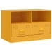 vidaXL Muebles para TV 2 unidades acero amarillo mostaza 67x39x44 cm