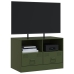 Mueble para TV de acero verde oliva 67x39x44 cm