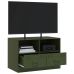 Mueble para TV de acero verde oliva 67x39x44 cm