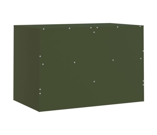 Mueble para TV de acero verde oliva 67x39x44 cm