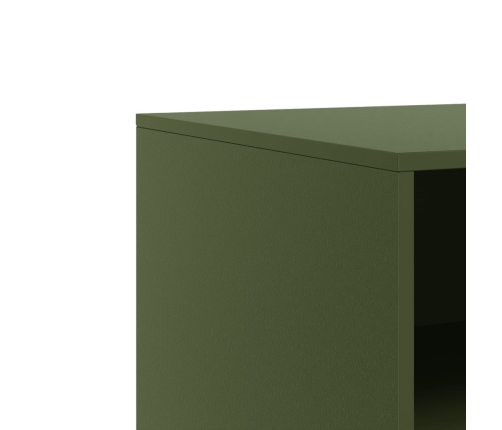 Mueble para TV de acero verde oliva 67x39x44 cm