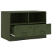 Muebles para TV 2 unidades acero verde oliva 67x39x44 cm