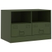 Muebles para TV 2 unidades acero verde oliva 67x39x44 cm