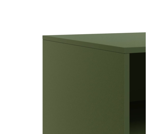 Muebles para TV 2 unidades acero verde oliva 67x39x44 cm