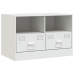 Mueble para TV de acero blanco 67x39x44 cm