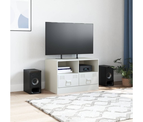 Mueble para TV de acero blanco 67x39x44 cm