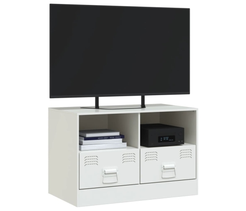 Mueble para TV de acero blanco 67x39x44 cm