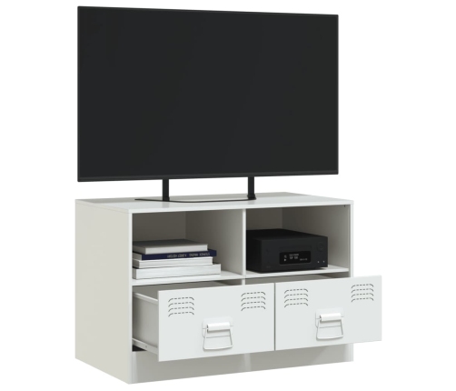 Mueble para TV de acero blanco 67x39x44 cm