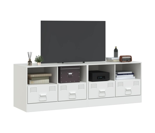 vidaXL Muebles para TV 2 unidades acero blanco 67x39x44 cm